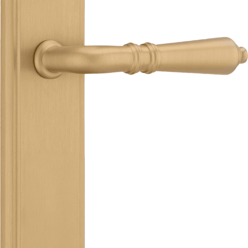 Sarlat Lever - Stepped Backplate | Brushed Brass