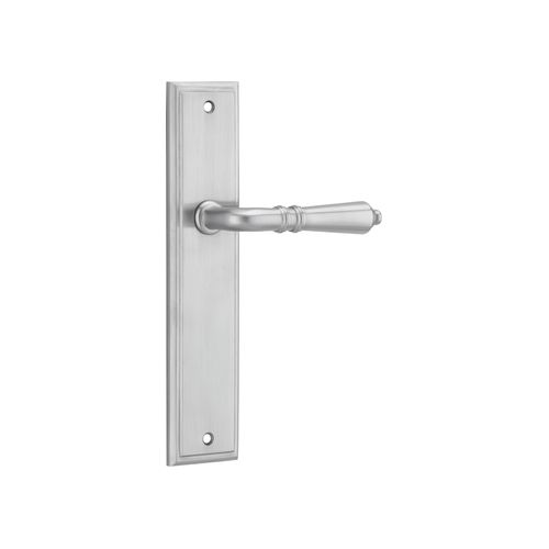 Sarlat Lever - Stepped Backplate | Brushed Chrome