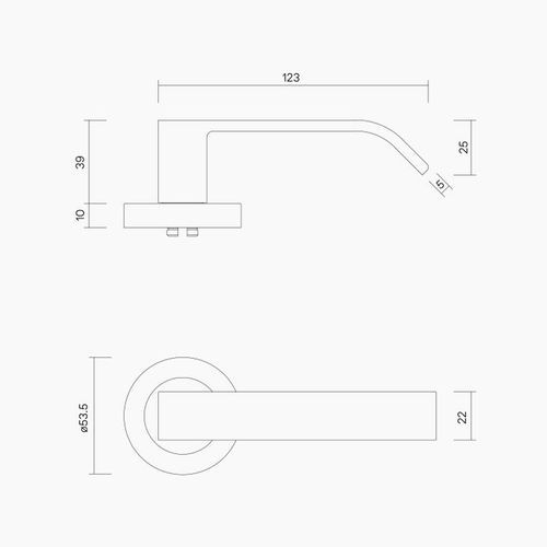 B0131MBLK - Round Rose Leverset #31