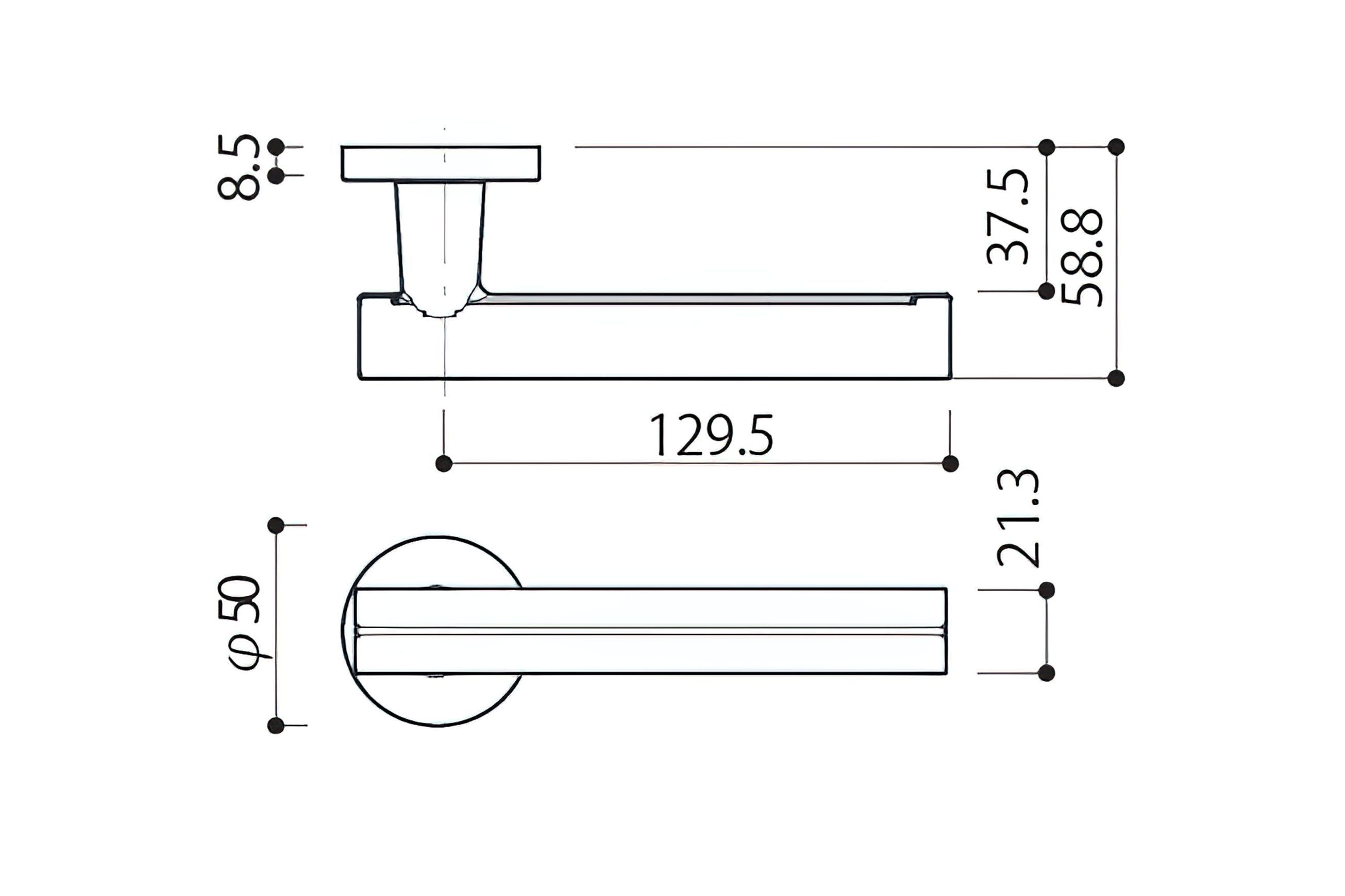 Kawajun Solid Brass & Aluminium Door Leverset