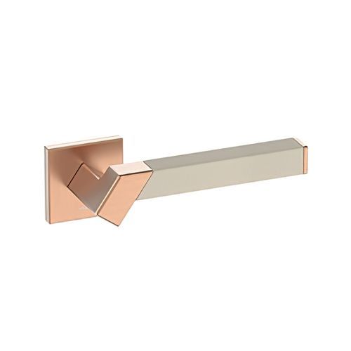Kawajun Solid Brass and Leather Door Leverset TBT