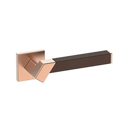 Kawajun Solid Brass and Leather Door Leverset TBT