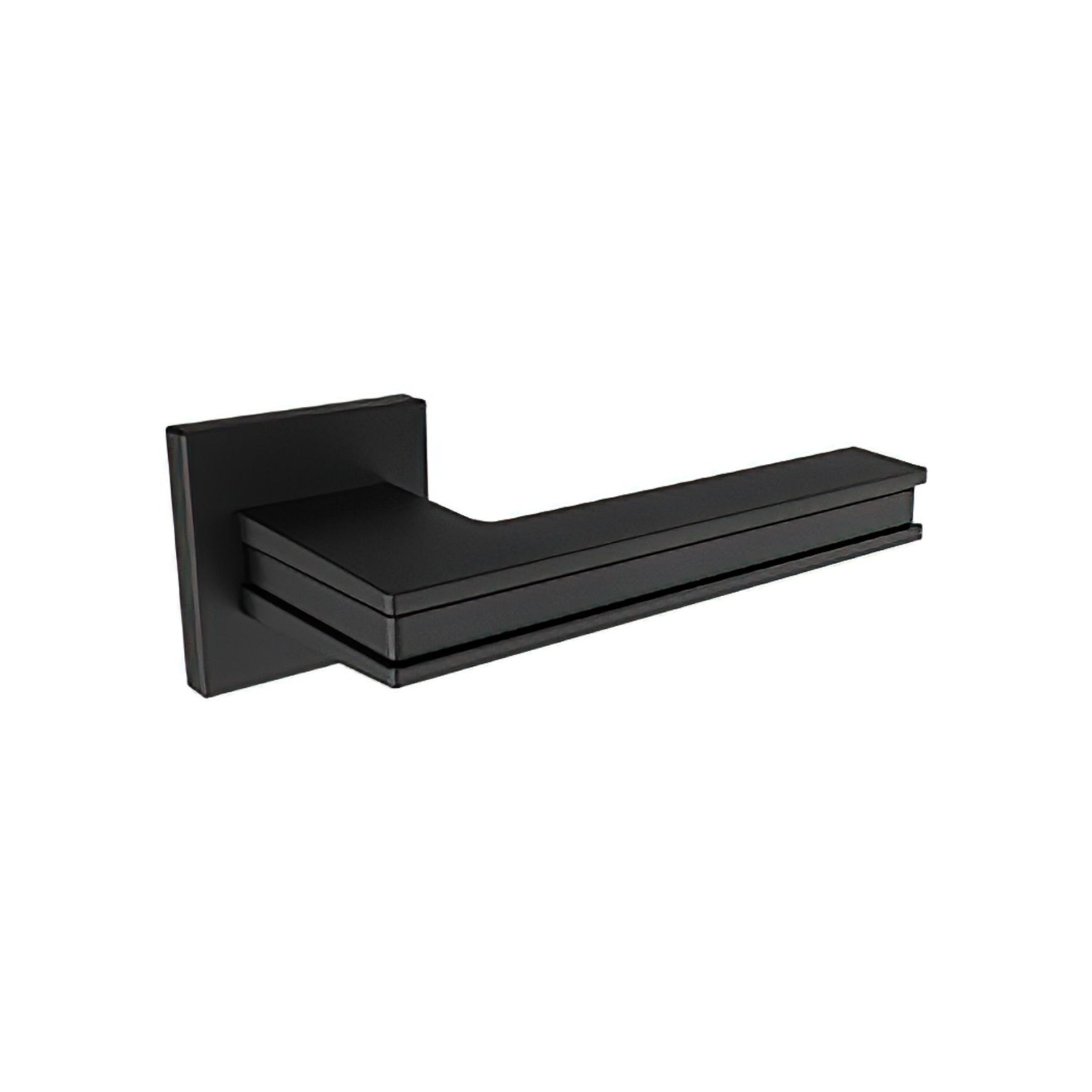 Kawajun TVT Blasted Black Aluminium Door Leverset