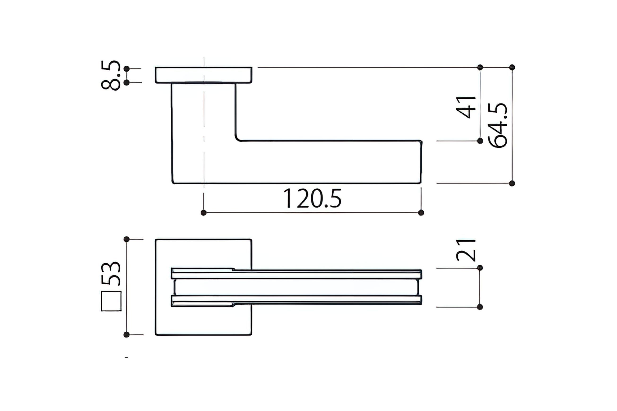 Kawajun TVT Blasted Black Aluminium Door Leverset