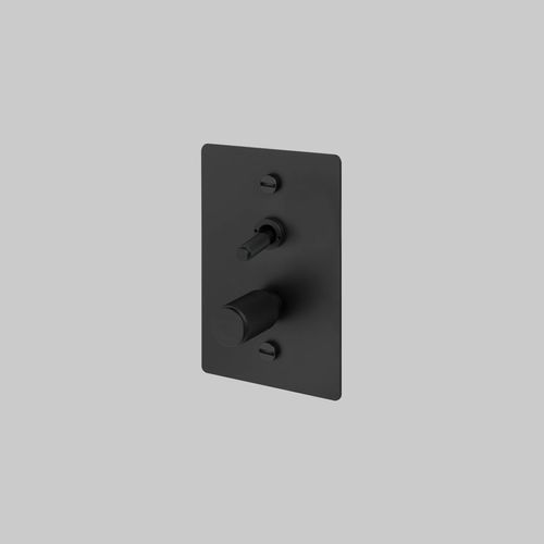 2G Toggle + Dimmer | Vertical | Cross