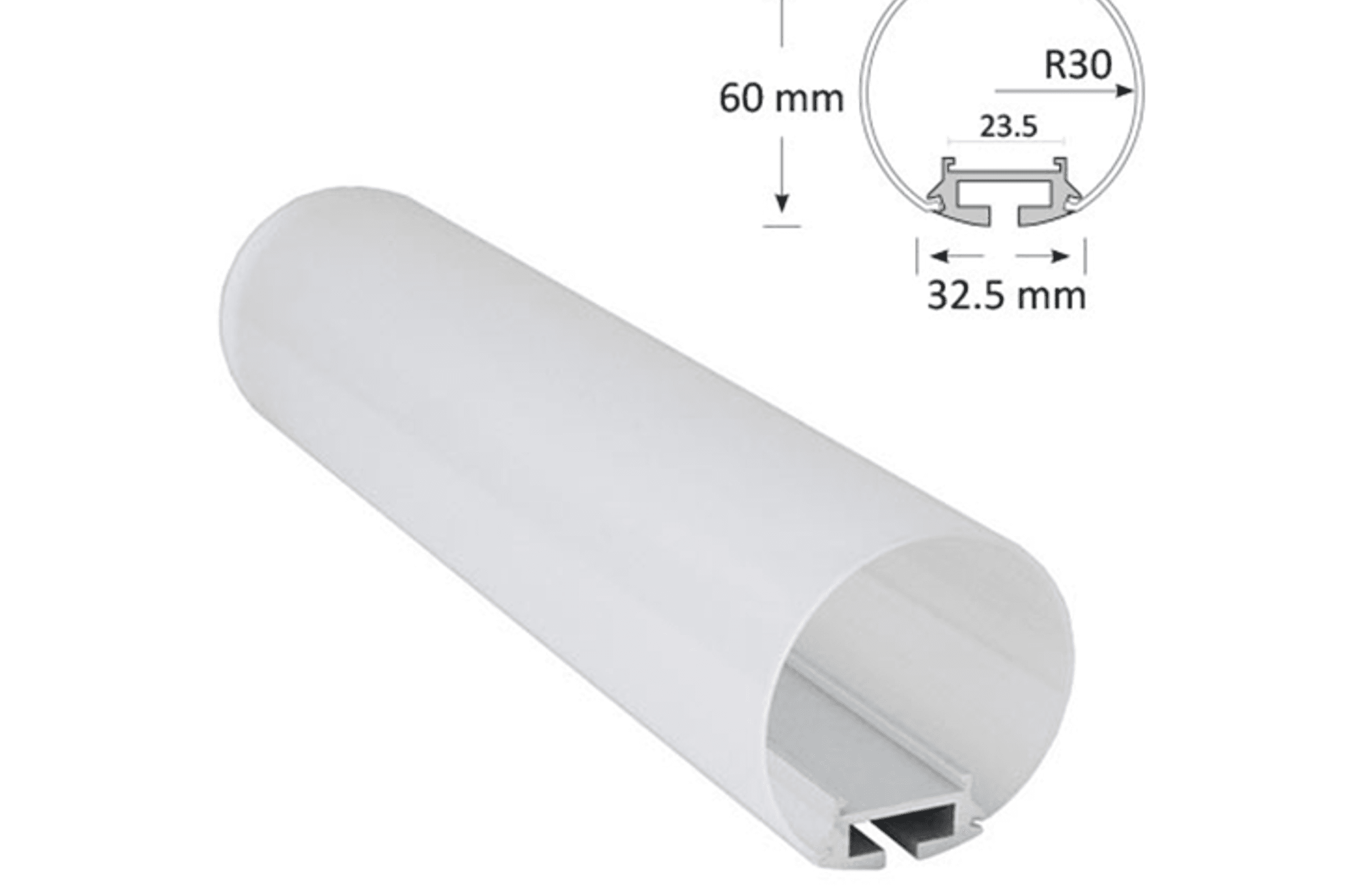Small Large Tubular Extrusion LED Tube Pendant Light