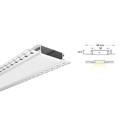 Large Size Plaster-in Trimless Extrusion
