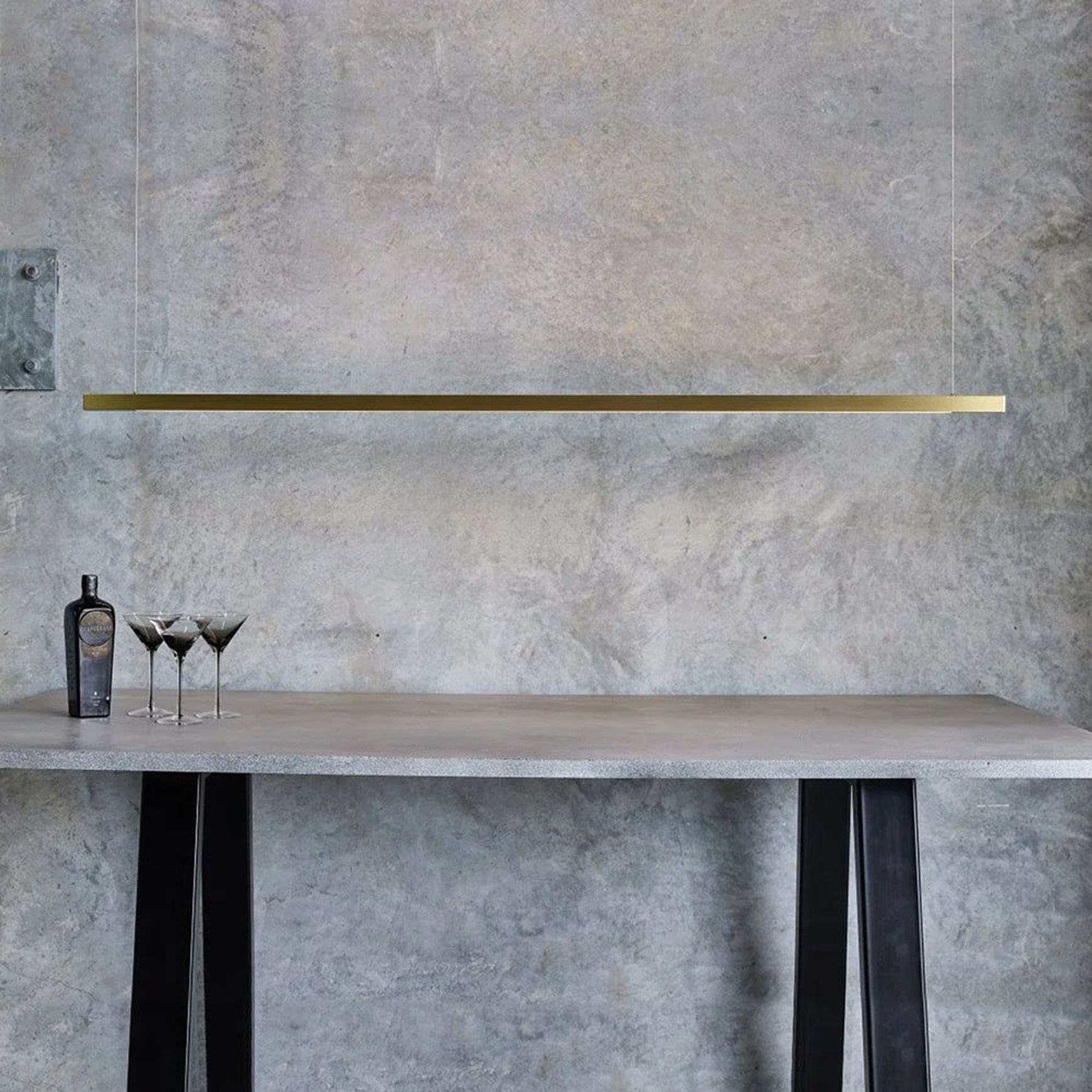 Capsühl Linear LED Pendant Brass