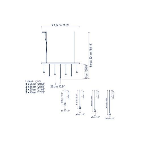Skybell Linear S/7L/20 | Pendant