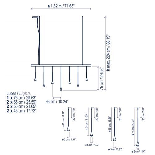 Skybell Linear S/7L/20 | Pendant
