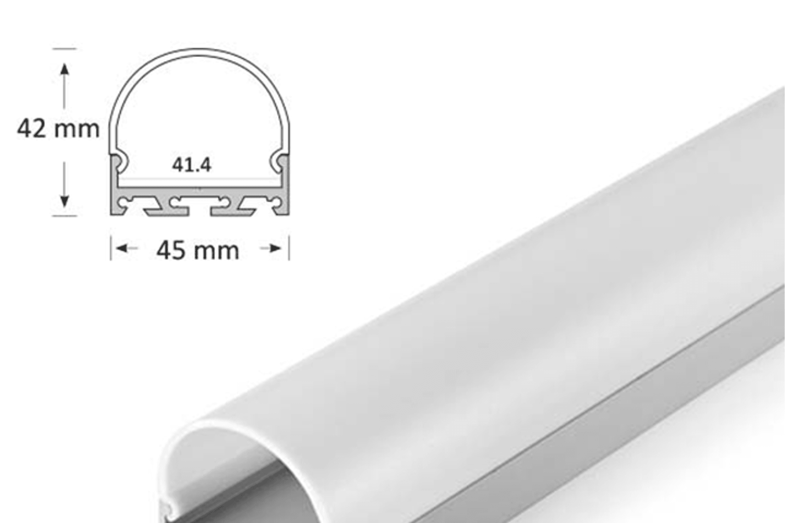 Semi Circular LED Extrusion Surface Mount or Pendant