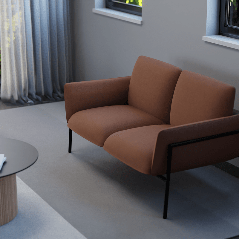 Charlie 2 Seat Sofa Terracotta Rust