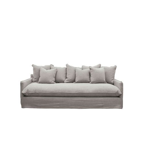 Lotus Slipcover 3 Seater Sofa - Cement