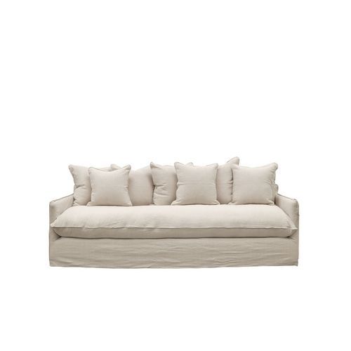 Lotus Slipcover 3 Seater Sofa - Oatmeal