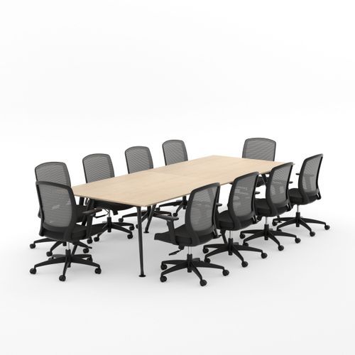 Euro Boardroom Table With Flex Chair Package