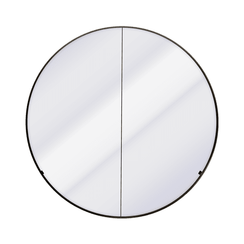 Kzoao 900mm Round Black Mirror Cabinet