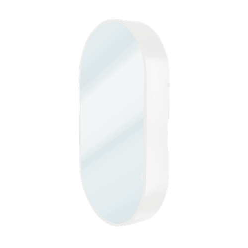 Kzoao 500mm Oval White Mirror Cabinet