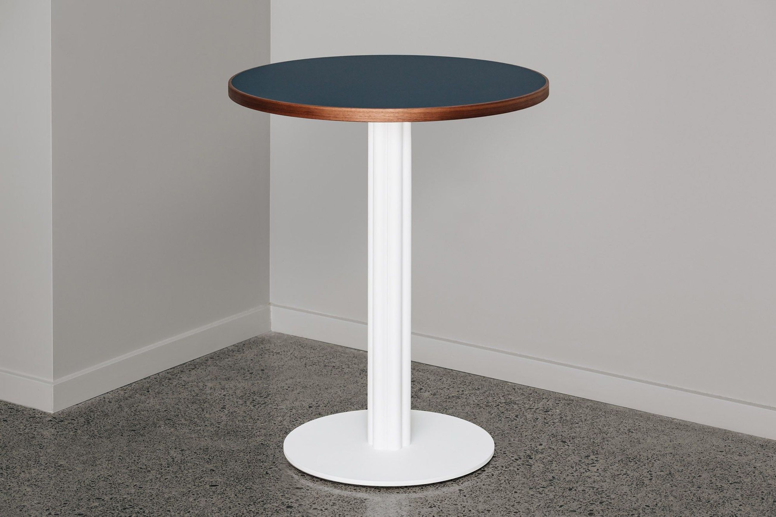 Round Timber Edged Laminate Top