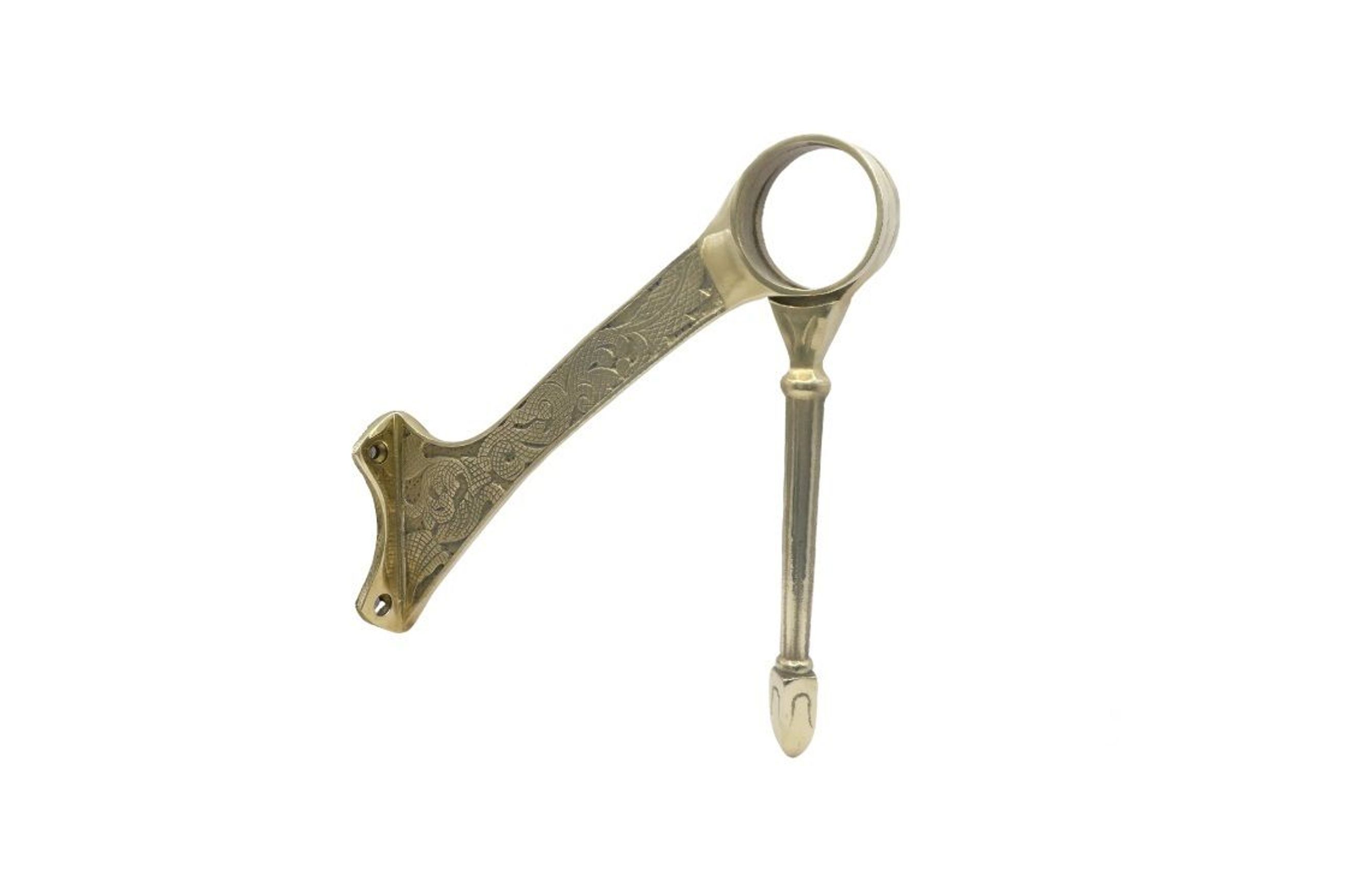 106 Brass Footrail Bracket