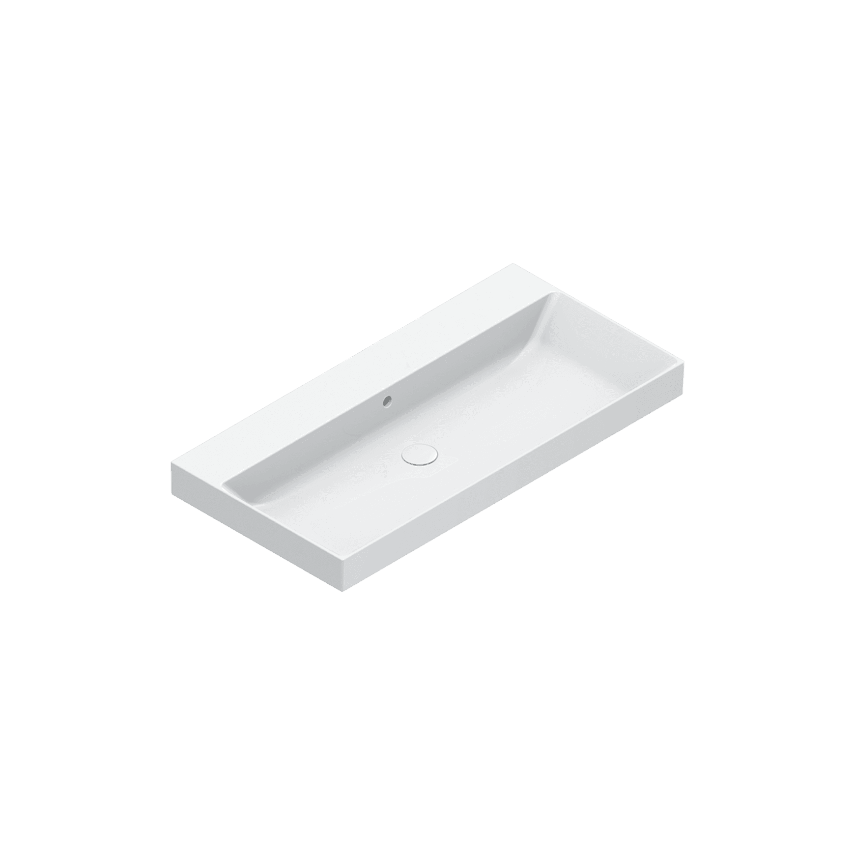 Zero 100 Basin No Taphole Gloss White