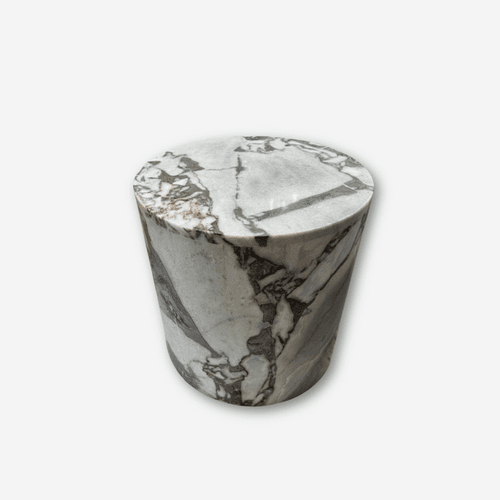 Rounded Side Table - Milky Blue Marble 2 | Natural Stone Co.