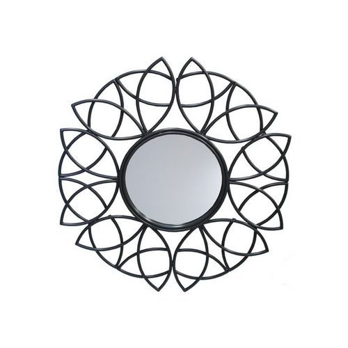 Charcoal Metal Floral Mirror