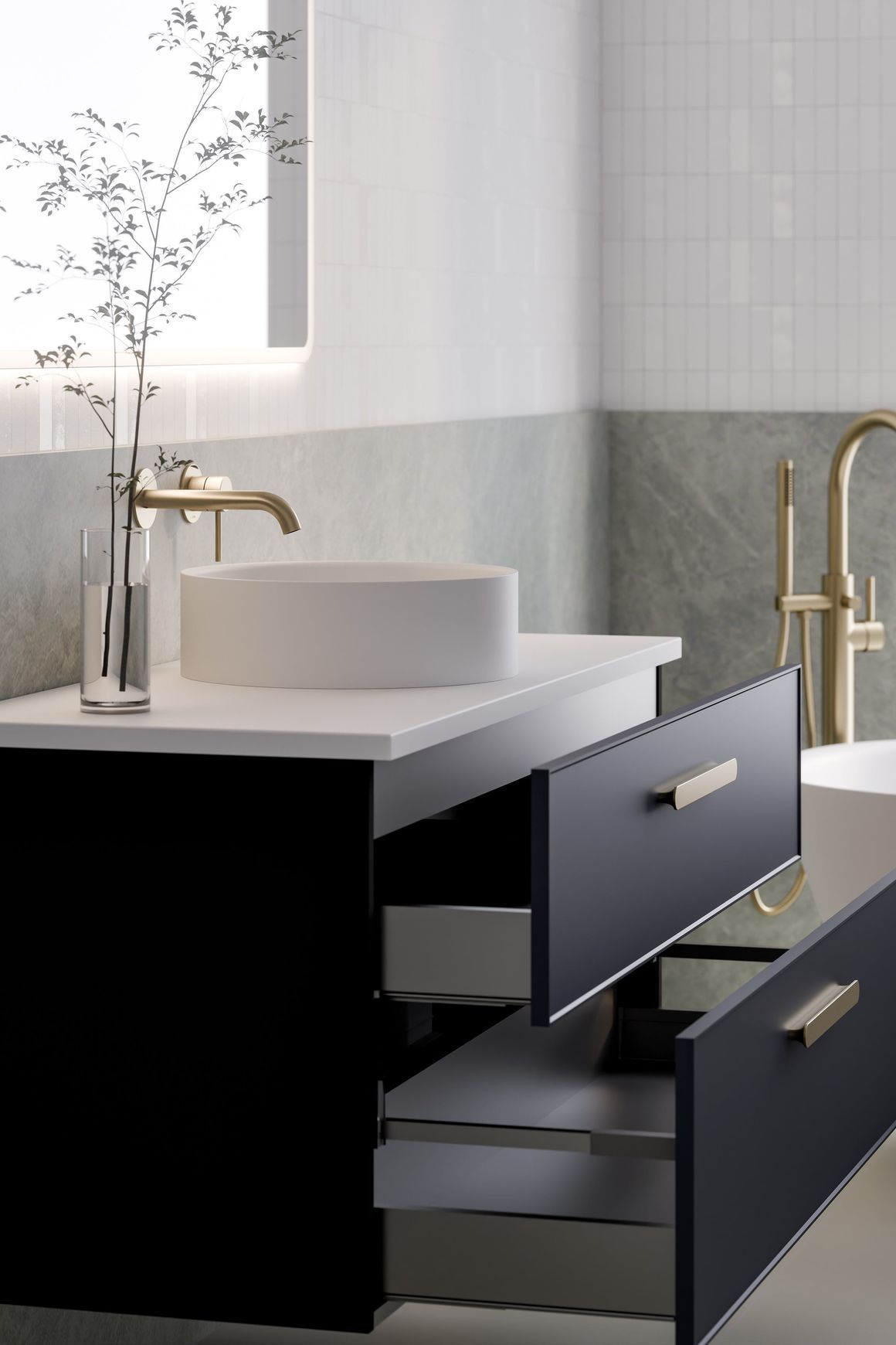 Lineare 1200 Axel Double Drawer Vanity