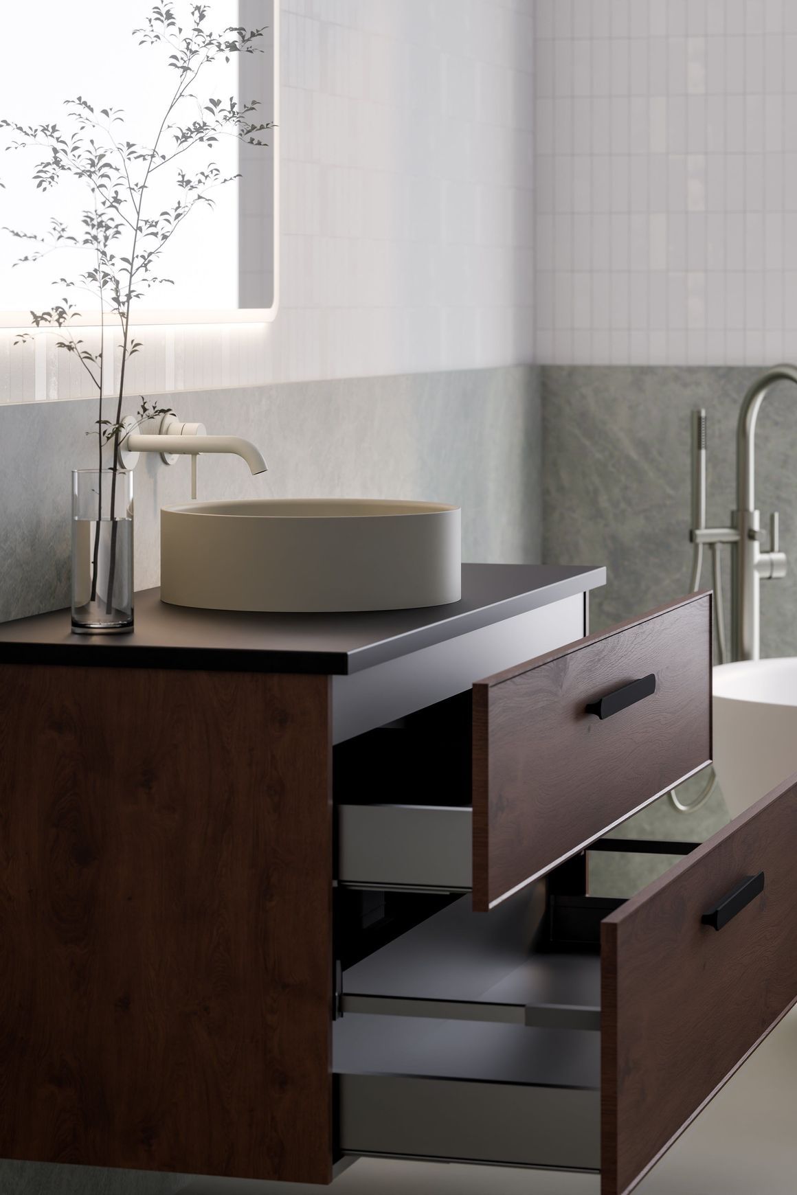 Lineare 1200 Axel Double Drawer Vanity