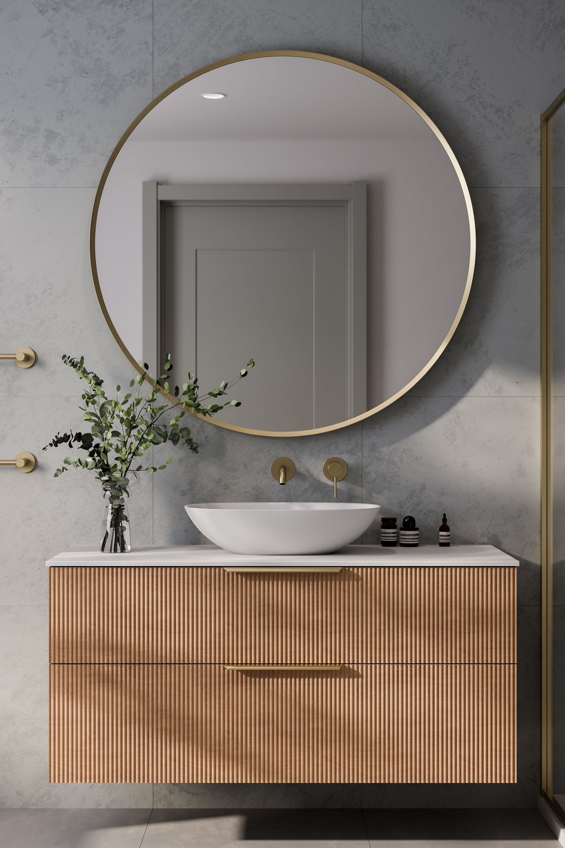 Lineare 1200 Pillar Double Drawer Vanity