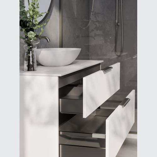 Lineare 1200 Pillar Double Drawer Vanity
