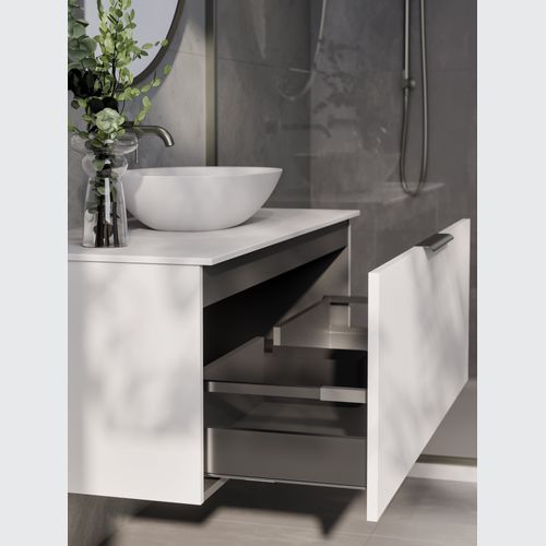Lineare 1200 Pillar Single Drawer Vanity