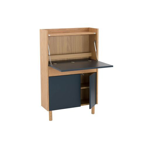 BARTON Study Desk 71cm - Blue & Natural