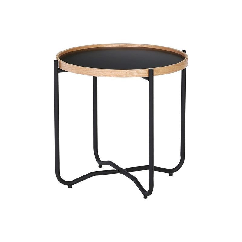 TANIX Side Table - Round - Black