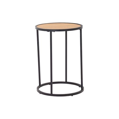 BRADFORD Side Table 40cm  - Natural & Black