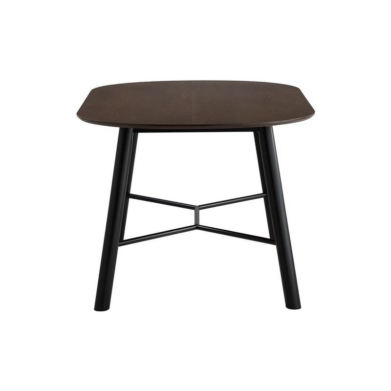 HAROLD Dining Table 160cm - Walnut & Black