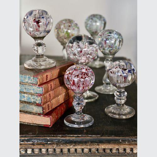 Collection of Antique Val St Lambert Footed Paperweights