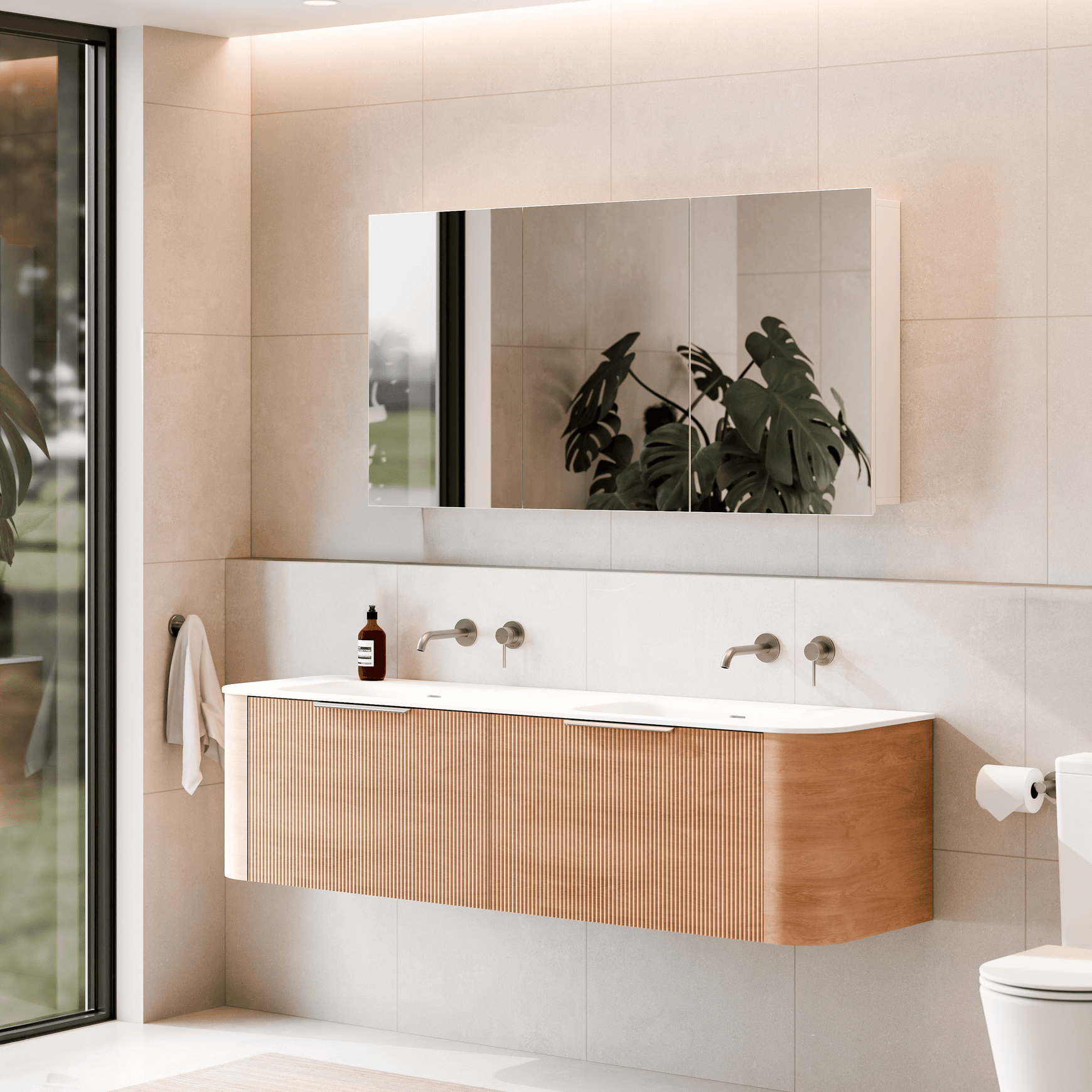 Luxe 1500mm Mirror Cabinet | 3 Door