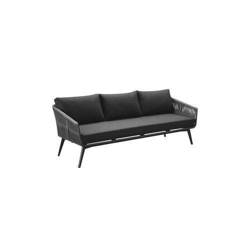 Kereru Aluminium and Rope Outdoor 3 Seater Sofa