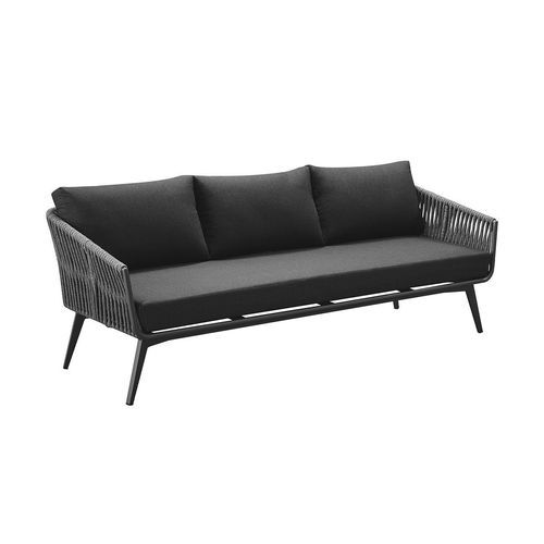 Kereru Aluminium and Rope Outdoor 3 Seater Sofa