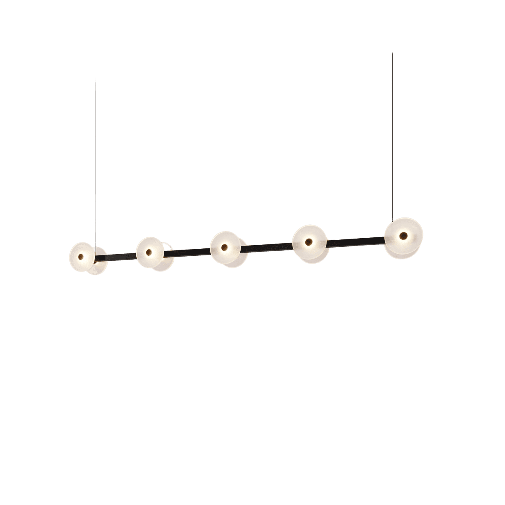 Coral Linear Bar Pendant - Frosted Glass