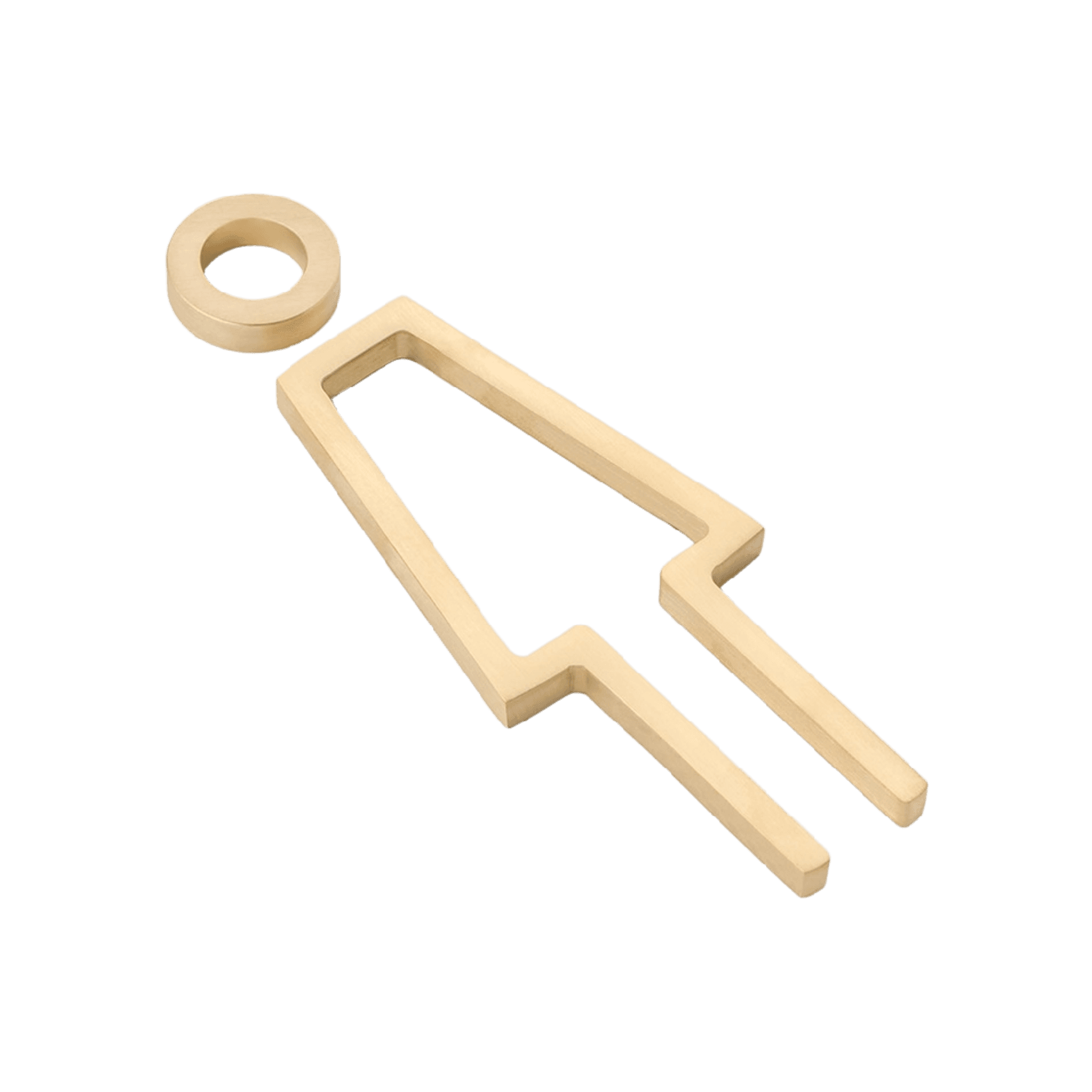 Joseph Giles - Solid Brass 3D Bathroom Sign - Female