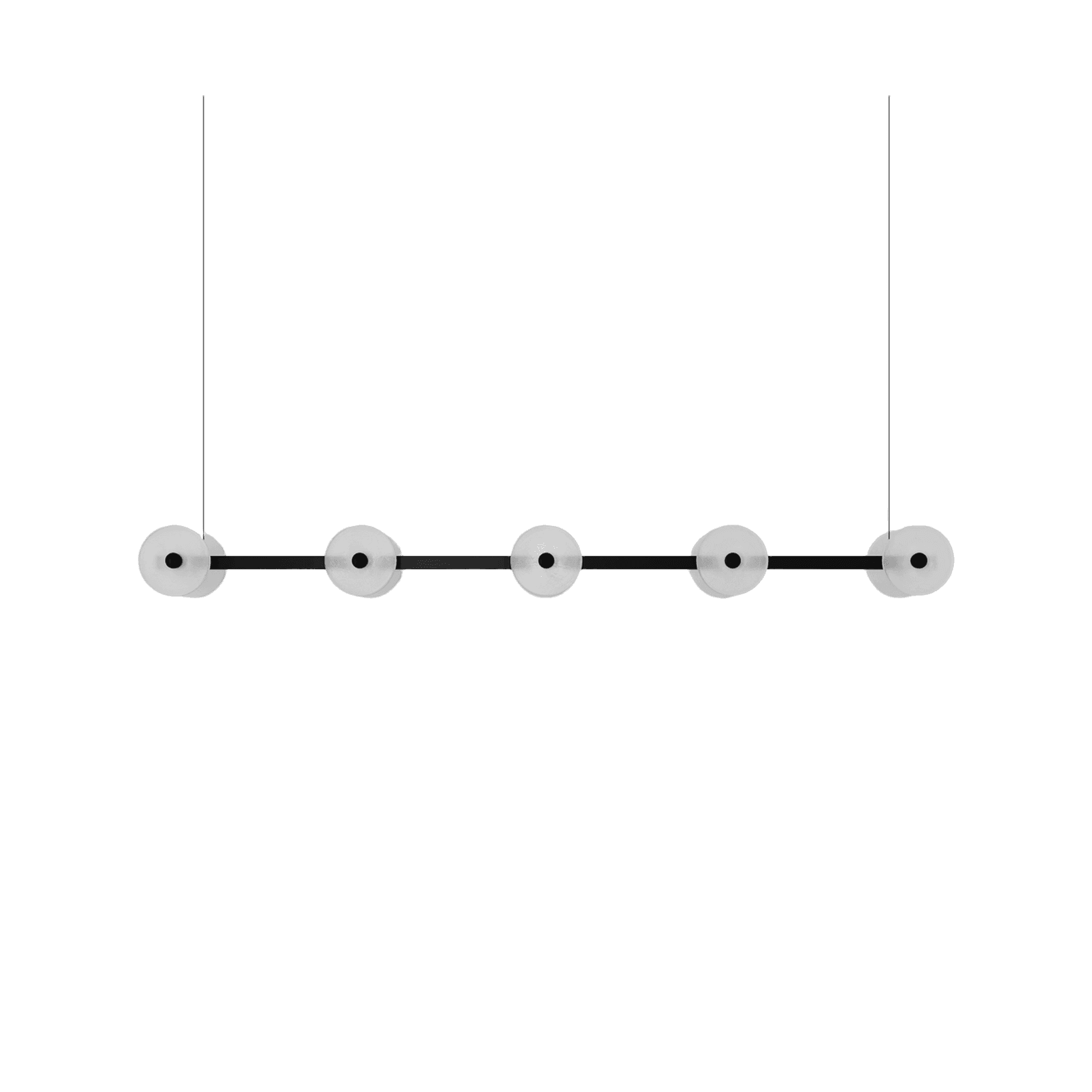 Coral Linear Bar Pendant - Frosted Glass