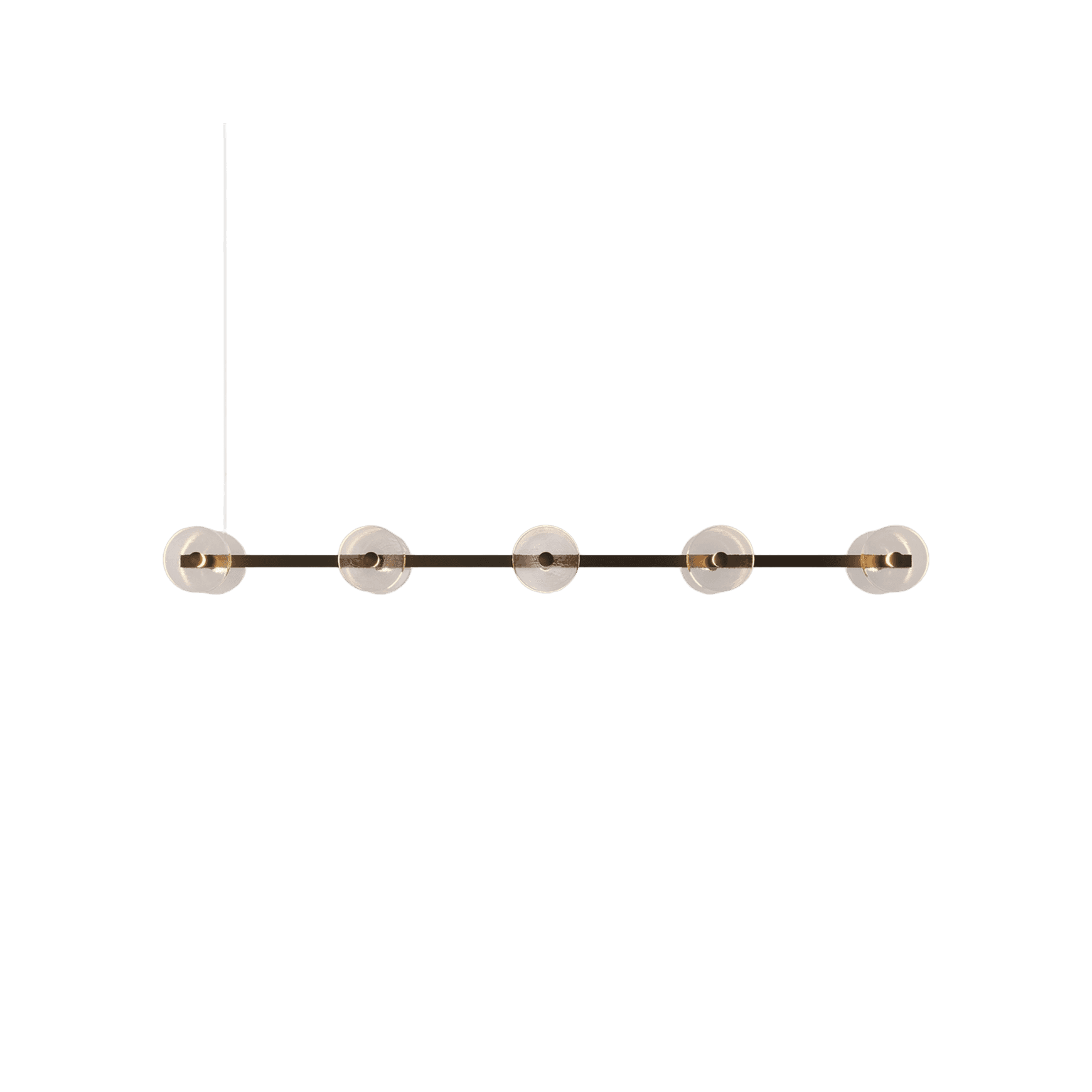 Coral Linear Bar Pendant - Clear Glass