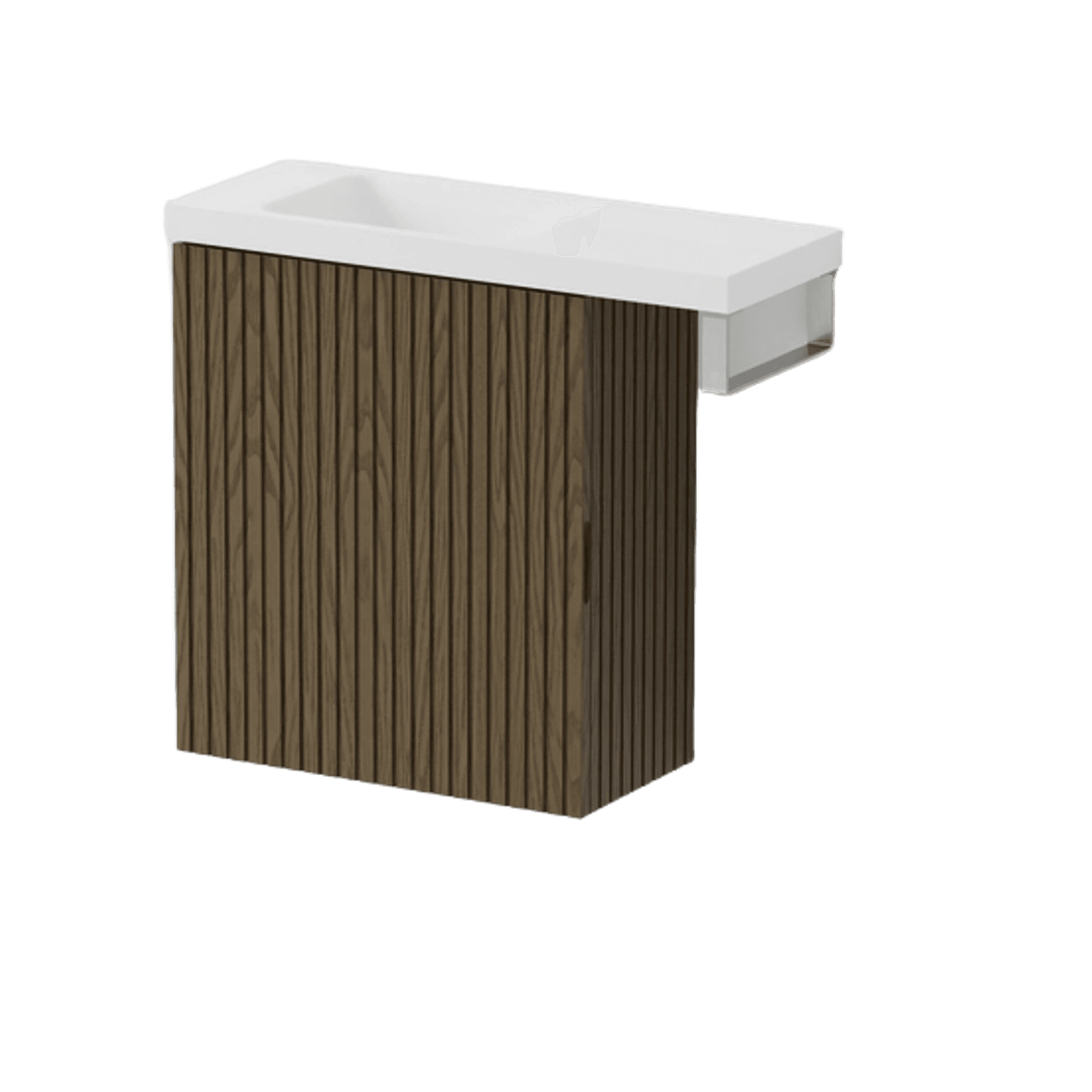 Aria 450 WC Vanity with Offset 600 Basin & Towel Rail