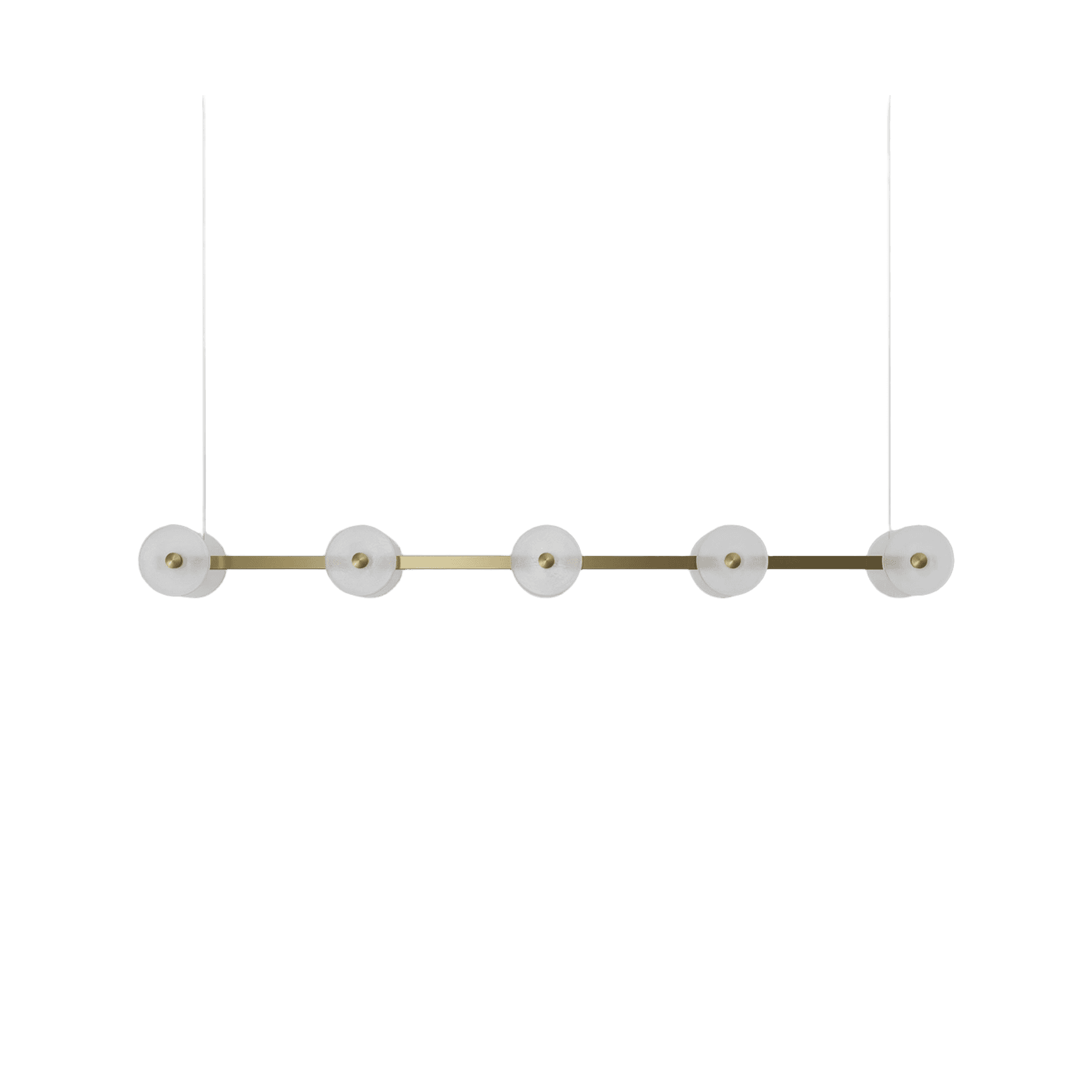 Coral Linear Bar Pendant - Frosted Glass