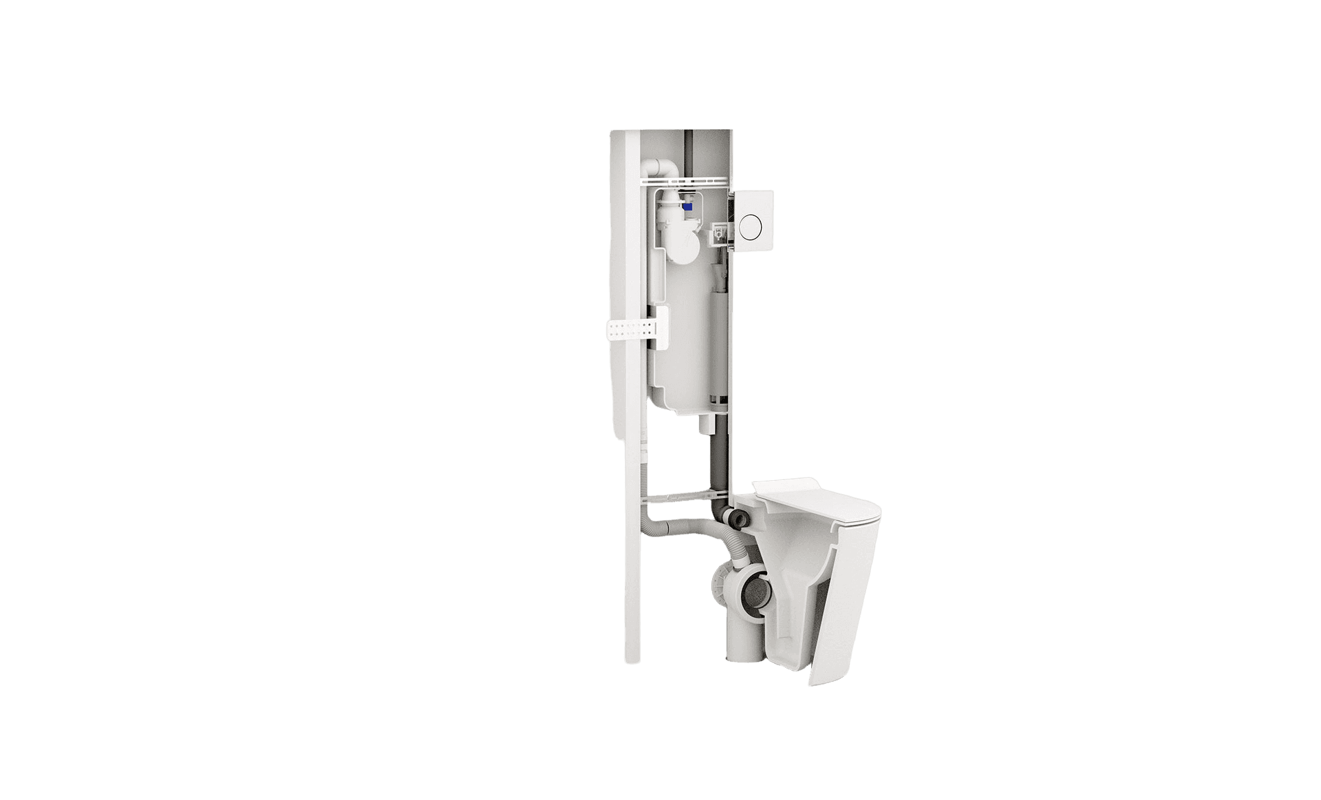 Odourless by Expella with Geberit Sigma 8 In-wall Cistern for Floor Mount Pans