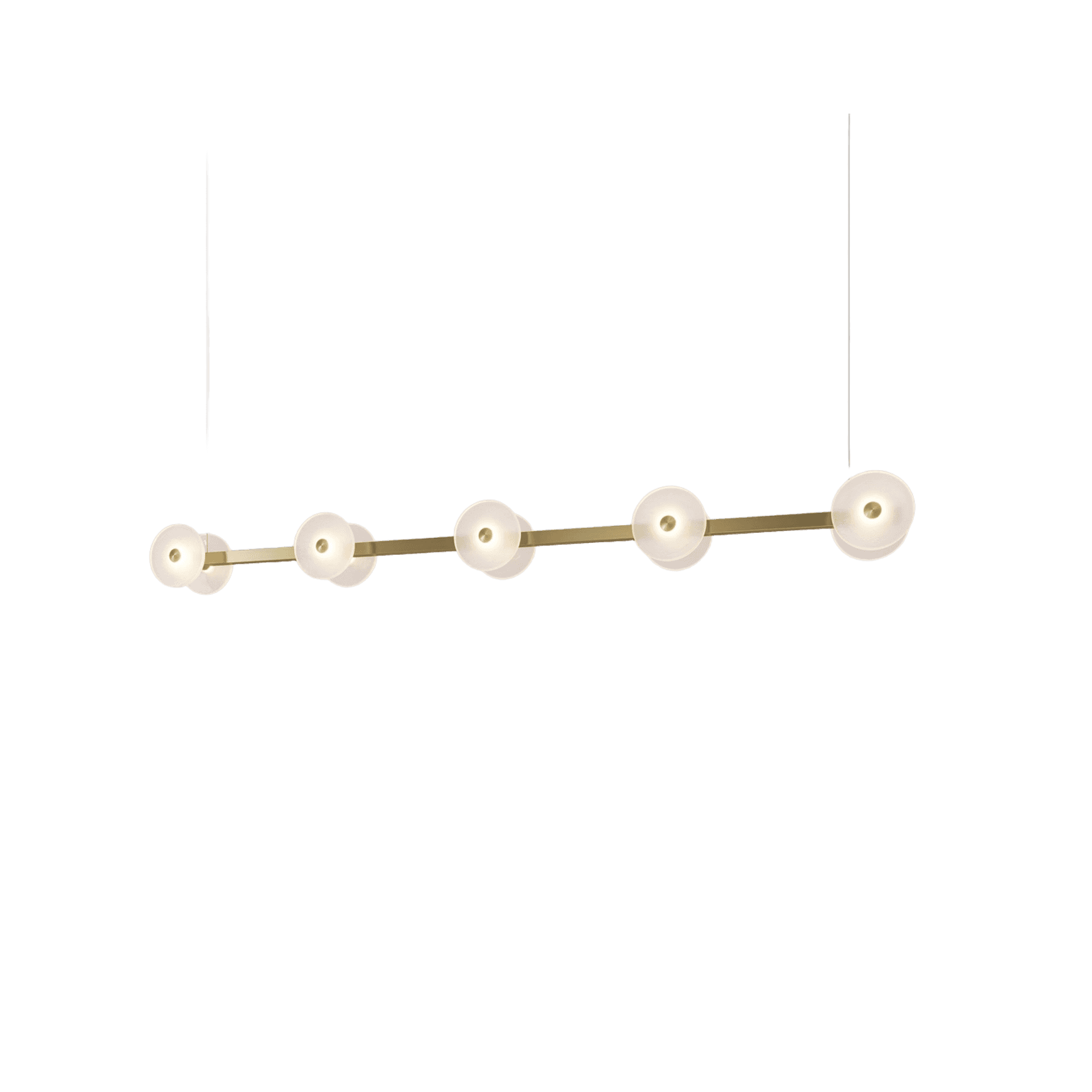 Coral Linear Bar Pendant - Frosted Glass