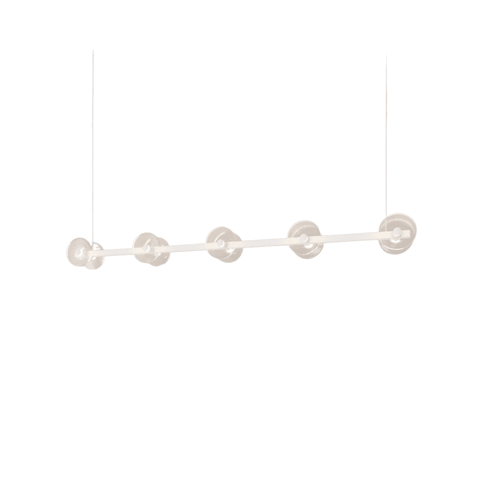 Coral Linear Bar Pendant - Clear Glass