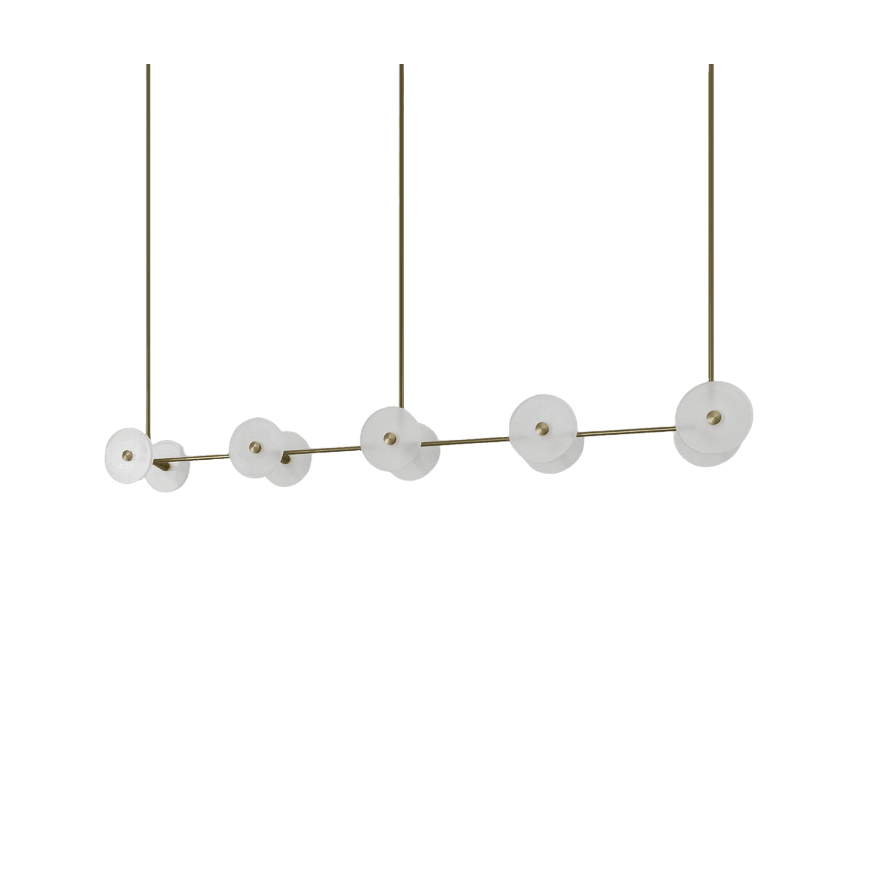 Coral Linear Rod Pendant (Ten Coral Pieces)