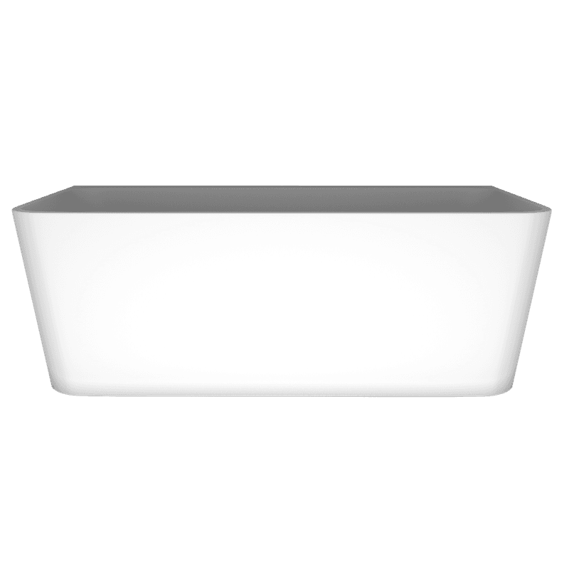 'The Smith' Bath 1700mm Back To Wall Matte White Acrylic